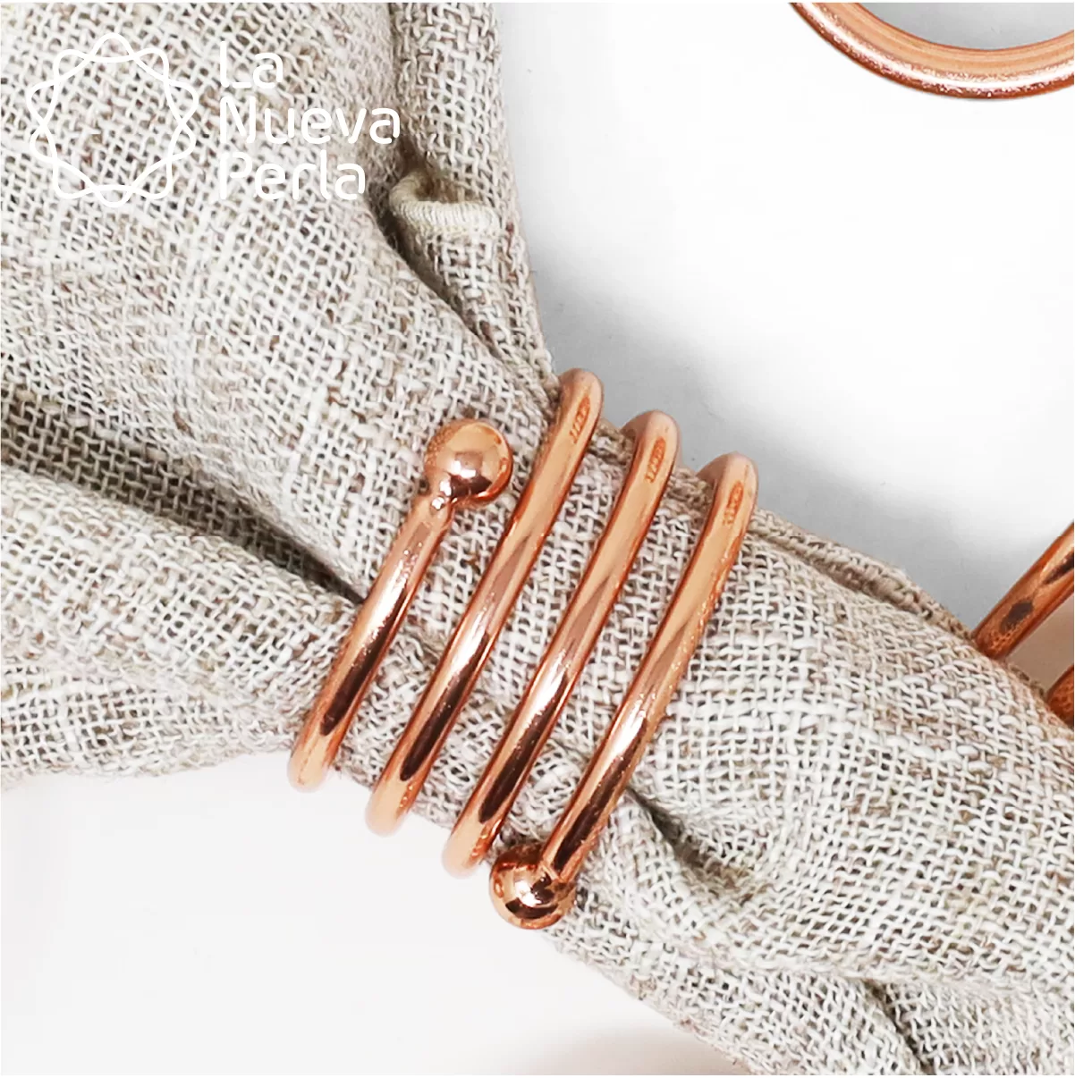 Anillo para Servilleta Espiral Cobre: imagen 1
