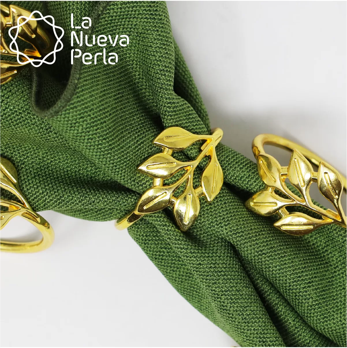 Anillo para Servilleta Hojas Oro: imagen 1