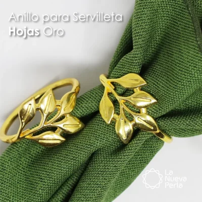 Anillo para Servilleta Hojas Oro: imagen 5
