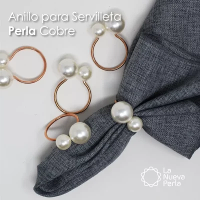 Anillo para Servilleta Perlas Cobre: imagen 5