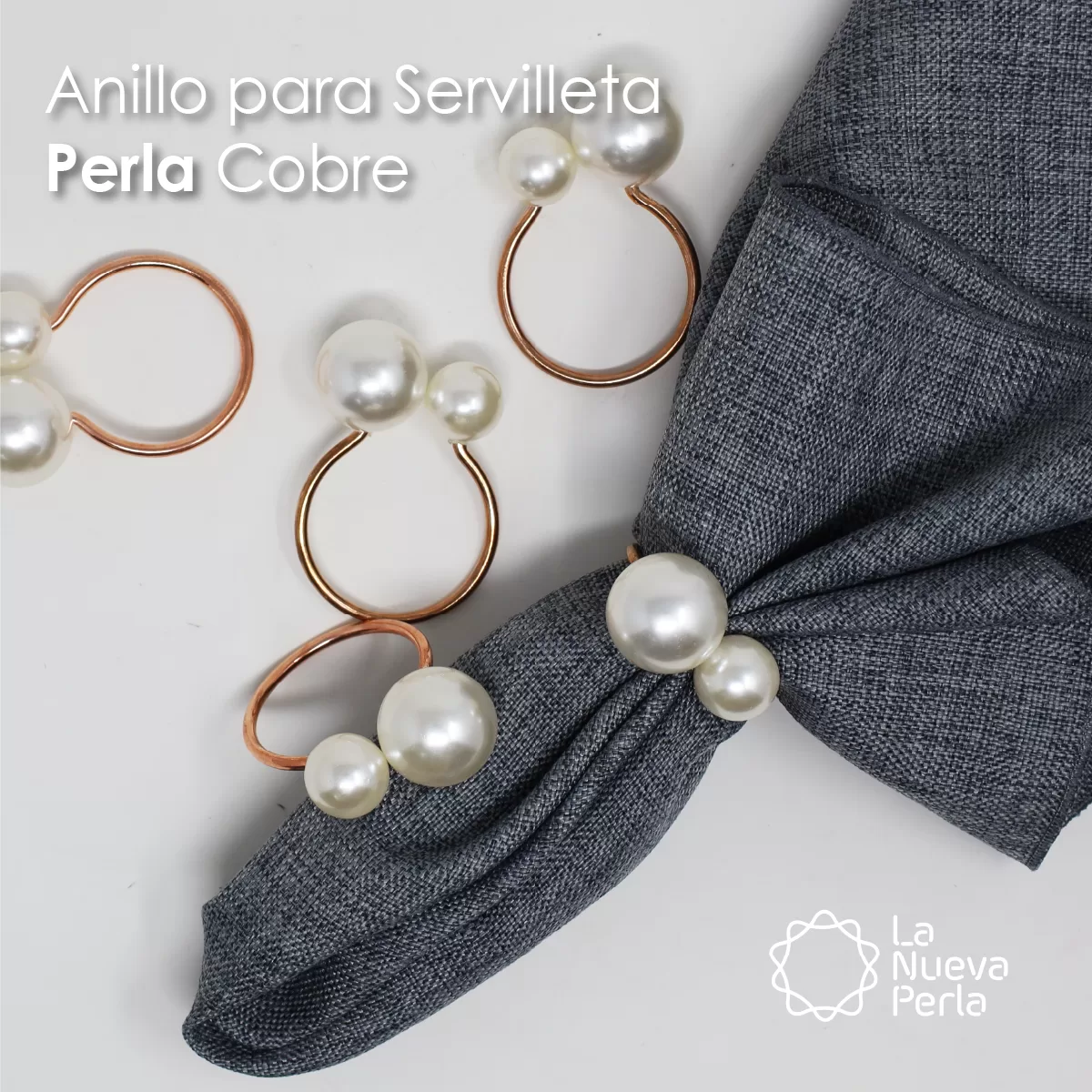 Anillo para Servilleta Perlas Cobre: imagen 5