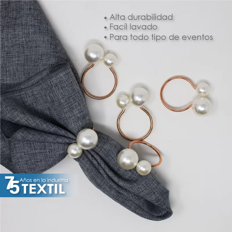 Anillo para Servilleta Perlas Cobre