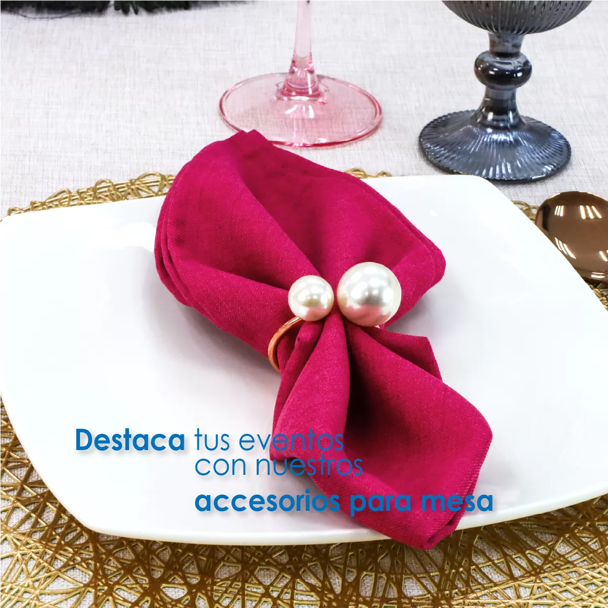 Anillo para Servilleta Perlas Cobre: imagen 6