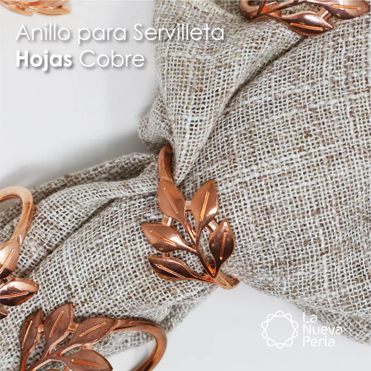 Anillo para Servilleta Hojas Cobre: imagen 6