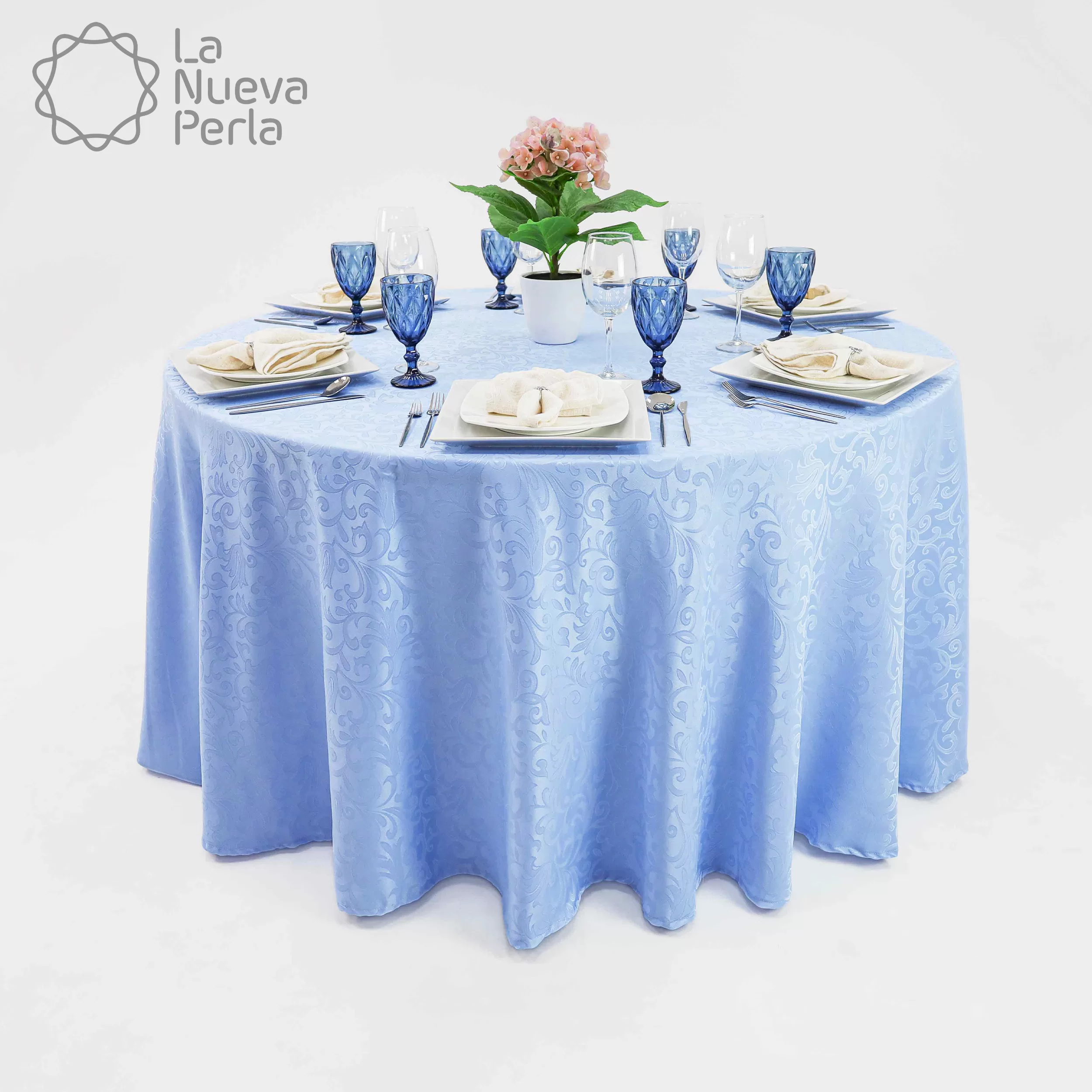 Mantel Yackard Redondo YE-170 Azul Cielo: imagen 1