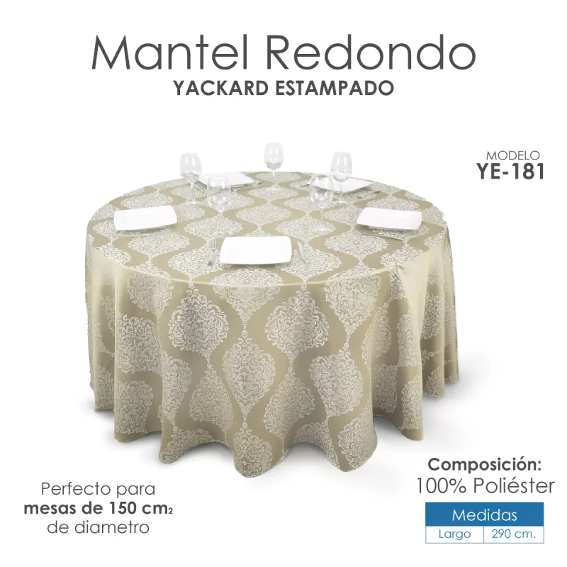 Mantel Yackard Redondo YE-181 Oro