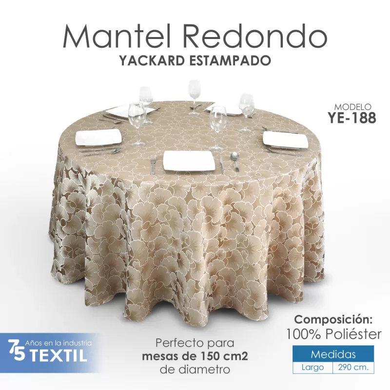 Mantel Yackard Redondo YE-188 Oro