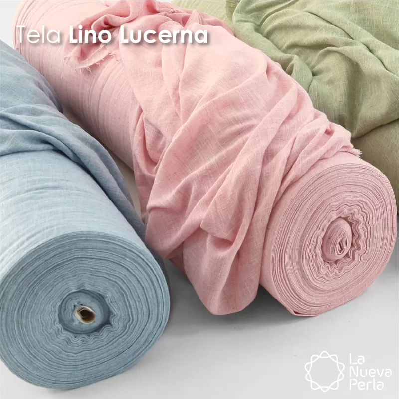 Lino Lucerna 3.00 m 100% Poliéster Azul Cielo
