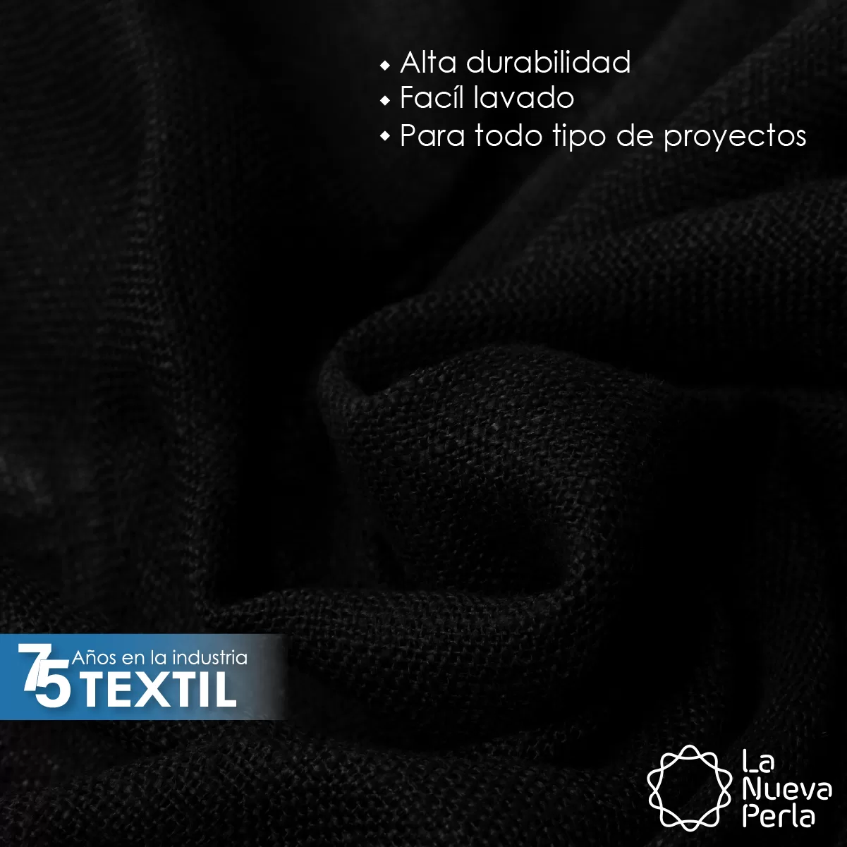 Mantel Imperial Lino Lucerna 100% Poliéster Negro: imagen 2