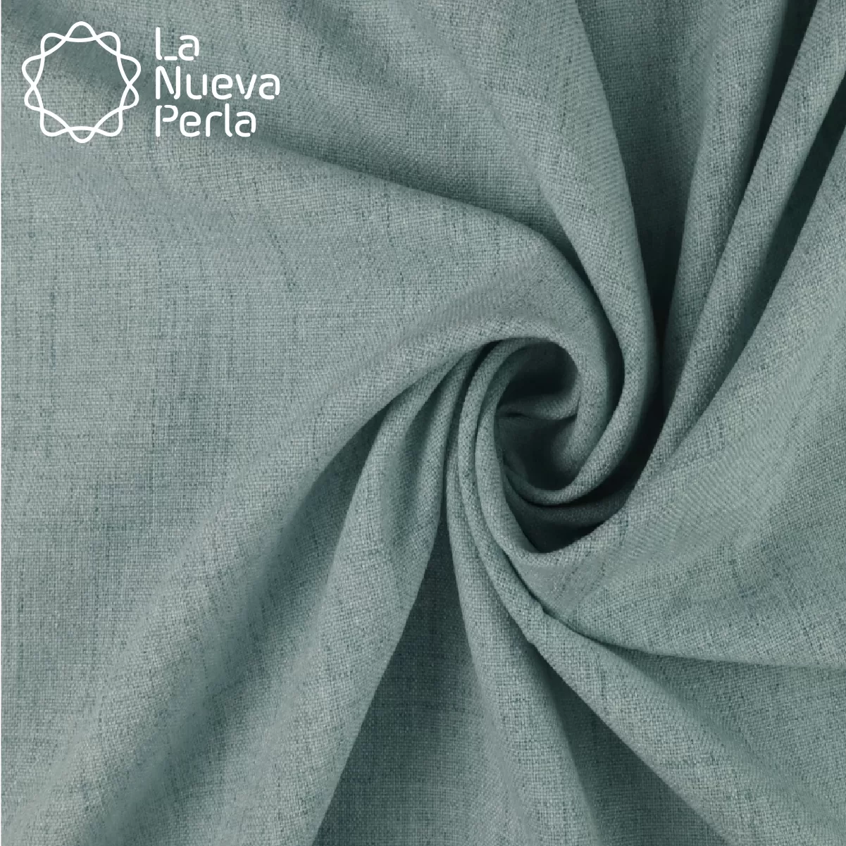 Lino Marroquí 3.00 m 100% Poliéster Verde Aqua: imagen 1