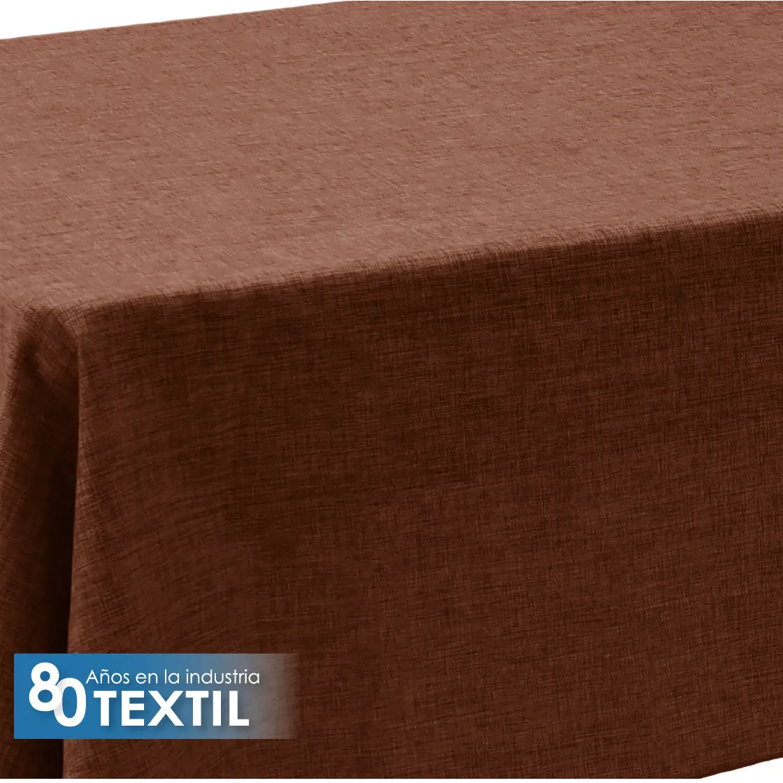 Mantel Tablón Lino Ginebra 3.00x2.00 m Tabaco: imagen 4