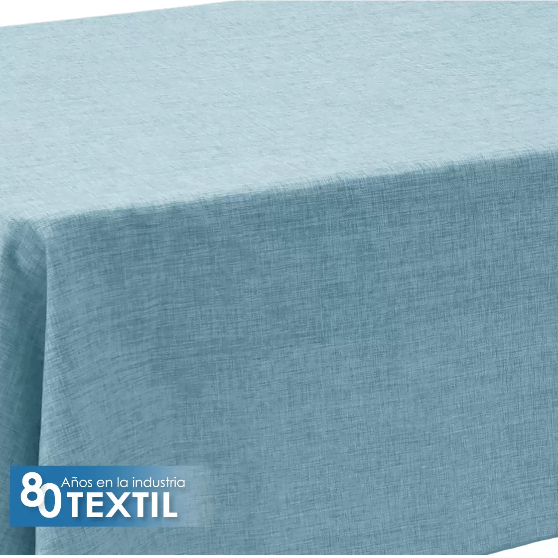 Mantel Tablón Lino Ginebra 3.00x2.00 m Azul Cielo: imagen 4