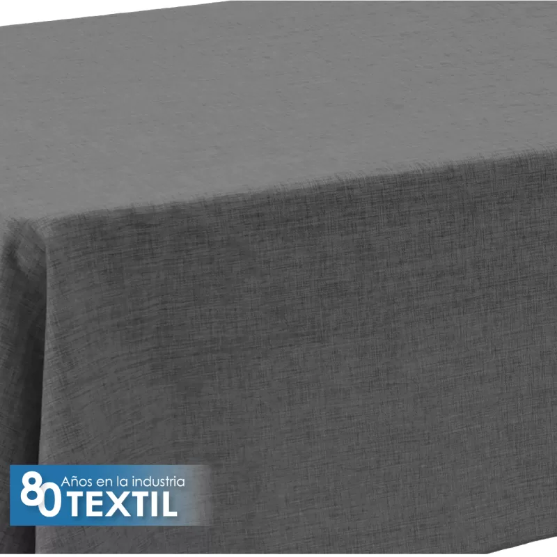 Mantel Tablón Lino Ginebra 3.00x2.00 m Gris Oxford