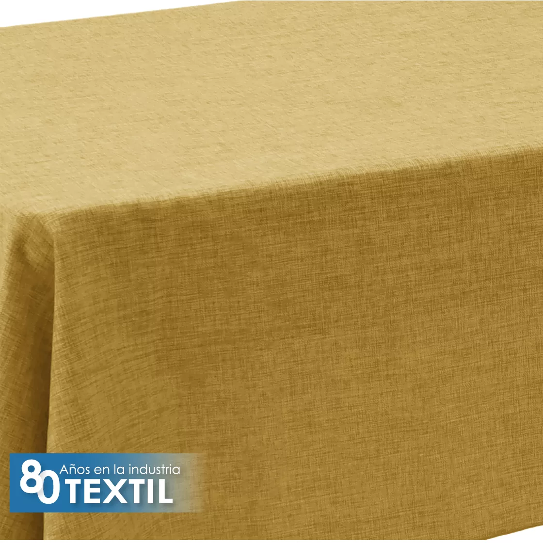 Mantel Tablón Lino Ginebra 3.00x1.45 m Mostaza: imagen 3
