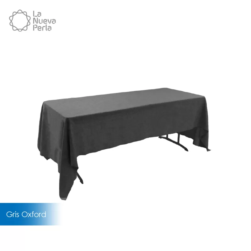 Mantel Tablón Lino Ginebra 3.00x2.00 m Gris Oxford