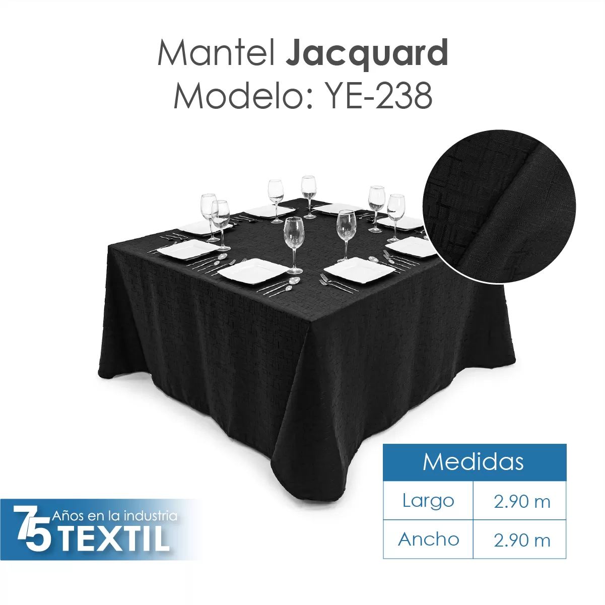 Mantel Yackard Imperial YE-238 NAIROBI NEGRO: imagen 2