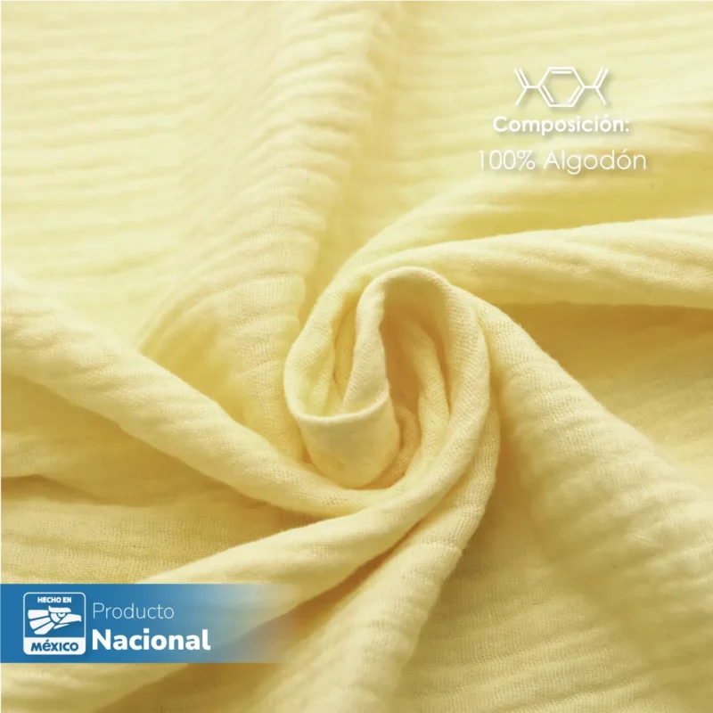 Servilleta Muselina 43x43 cm Amarillo
