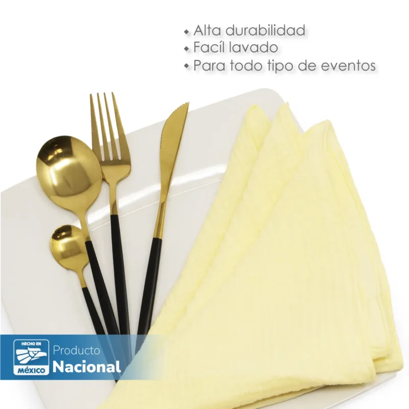 Servilleta Muselina 43x43 cm Amarillo