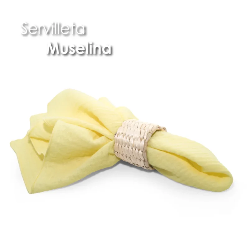 Servilleta Muselina 43x43 cm Amarillo