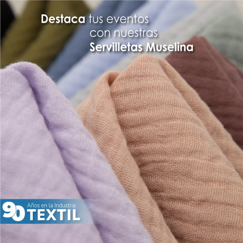 Servilleta Muselina 43x43 cm Blanco