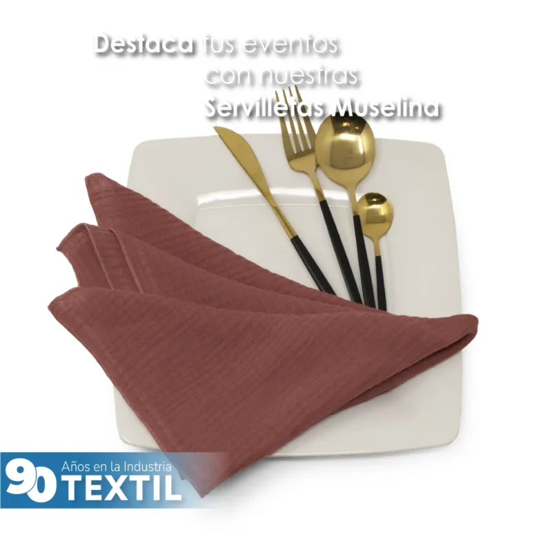 Servilleta Muselina 43x43 cm Terracota