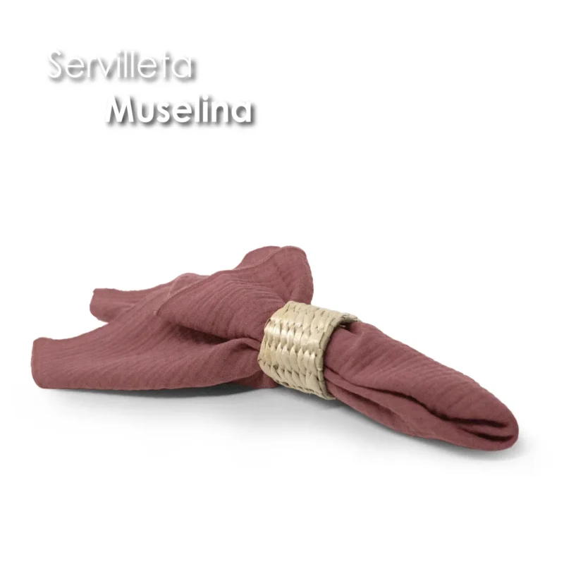Servilleta Muselina 43x43 cm Terracota