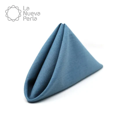 Servilleta Lino Crudo 100% Poliéster 45x45 cm Jeans Blue