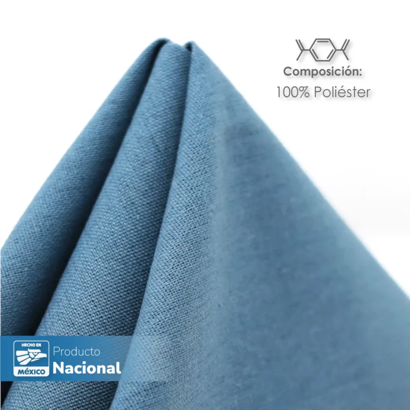 Servilleta Lino Crudo 100% Poliéster 45x45 cm Jeans Blue
