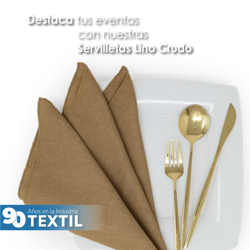 Servilleta Lino Crudo 100% Poliéster 45x45 cm Kaky