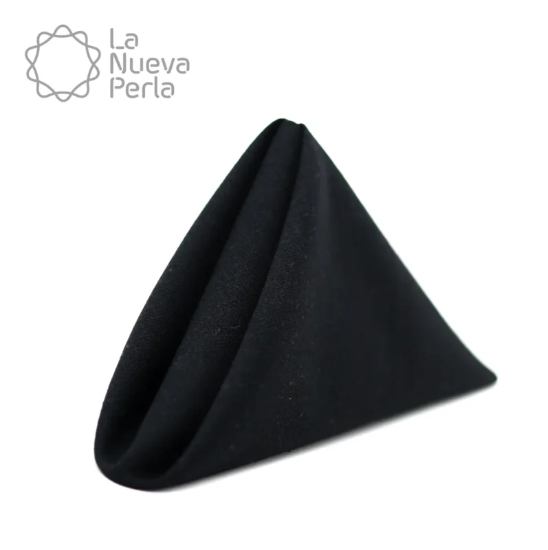 Servilleta Lino Crudo 100% Poliéster 45x45 cm Negro