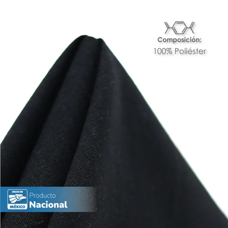 Servilleta Lino Crudo 100% Poliéster 45x45 cm Negro