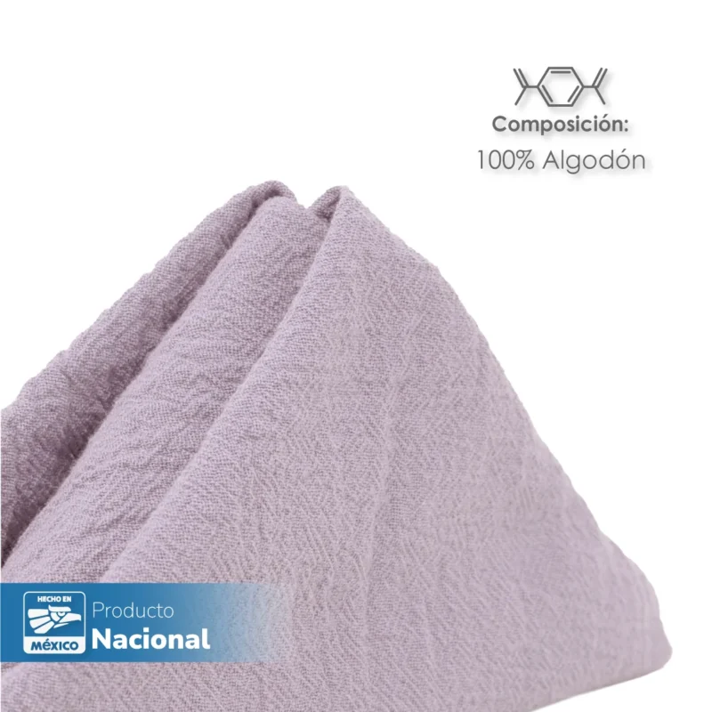 Servilleta Manta Artesanal 100% algodón 45x45 cm Lavanda