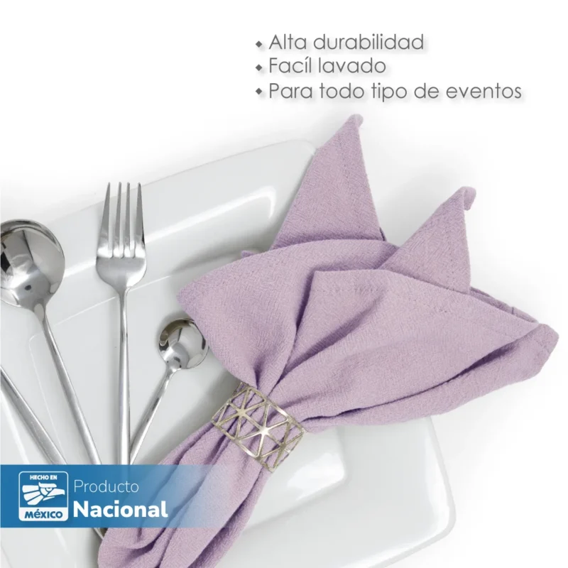 Servilleta Manta Artesanal 100% algodón 45x45 cm Lavanda
