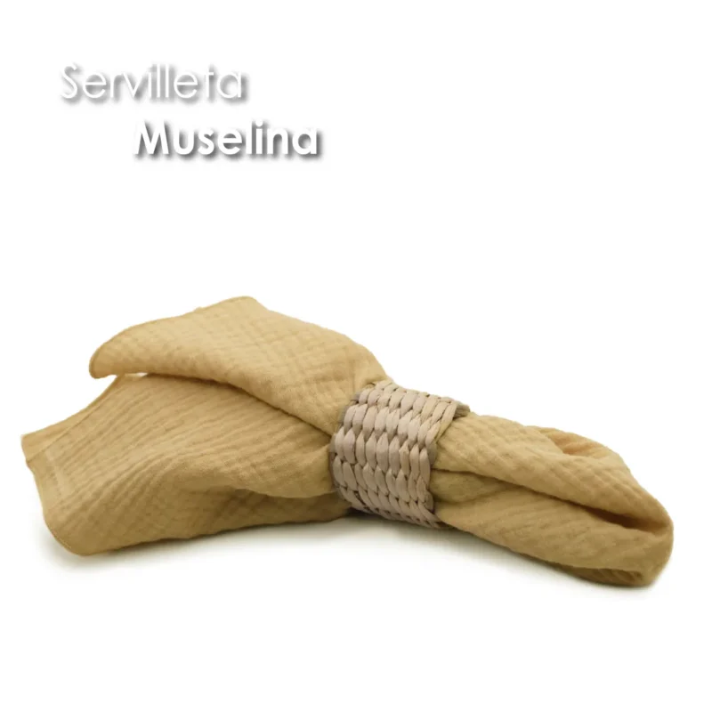 Servilleta Muselina 43x43 cm Arena Obscuro
