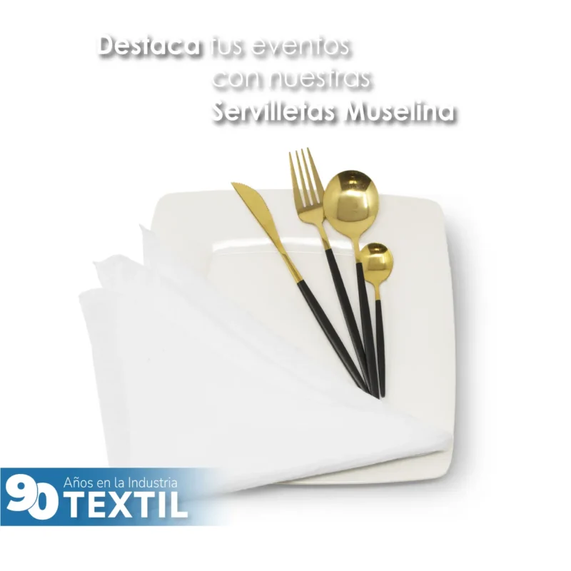 Servilleta Muselina 43x43 cm Blanco