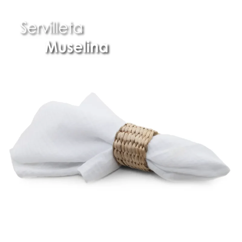 Servilleta Muselina 43x43 cm Blanco