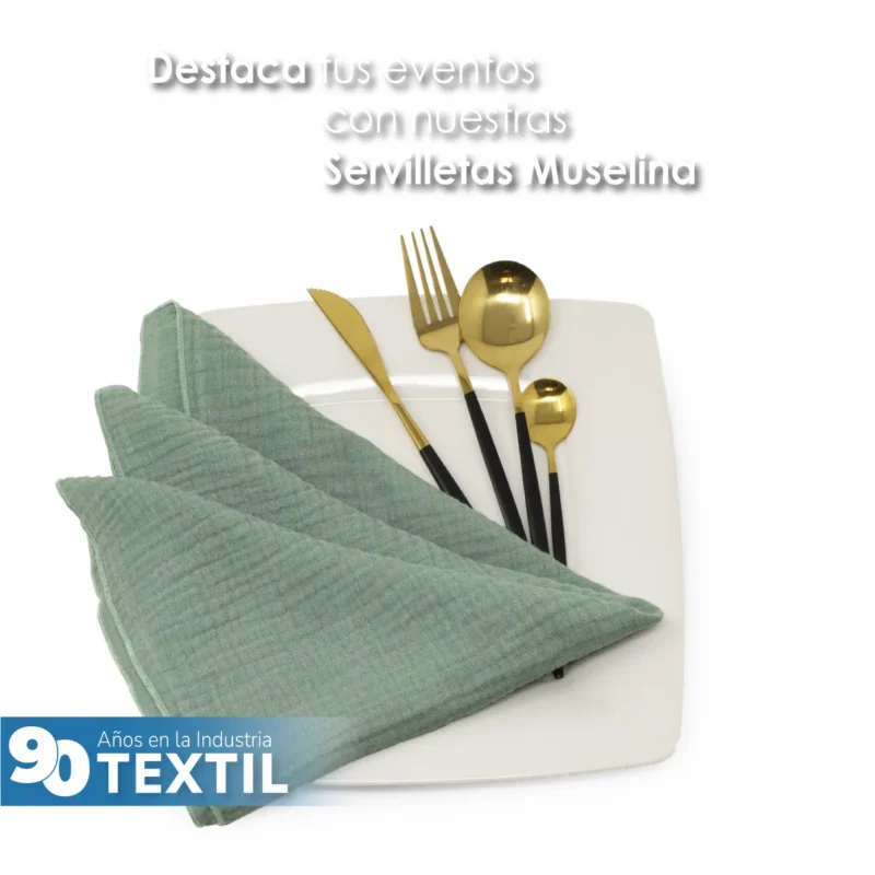 Servilleta Muselina 43x43 cm Cemento
