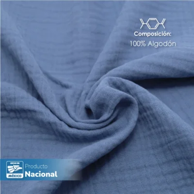 Servilleta Muselina 43x43 cm Cobalto: imagen 3
