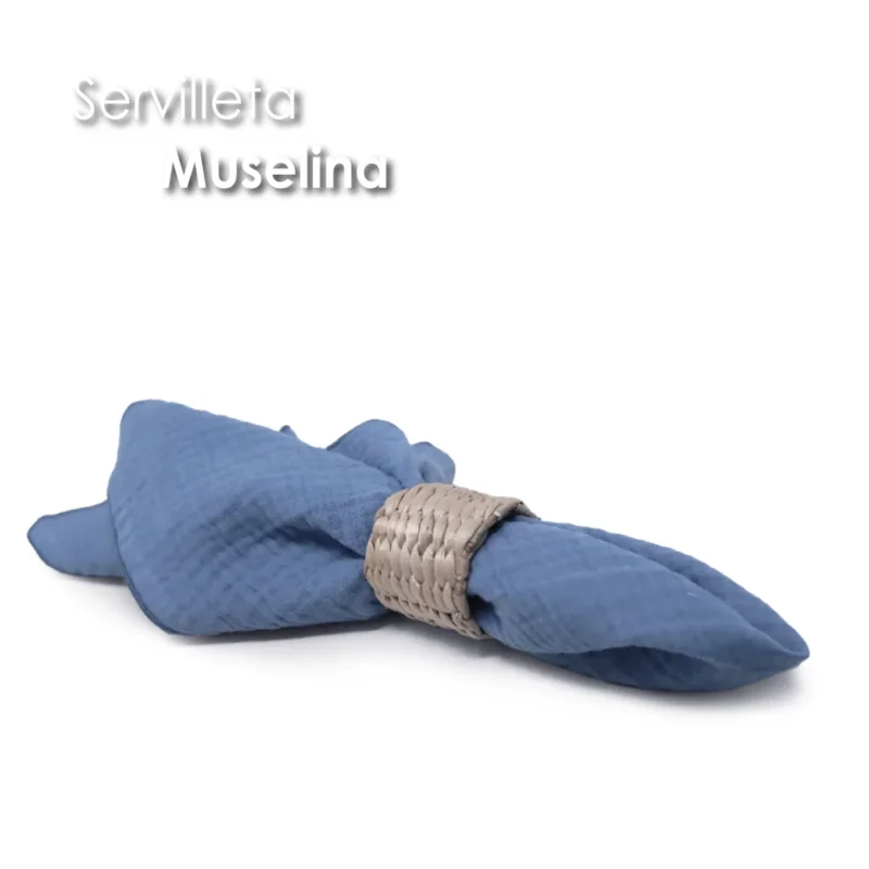 Servilleta Muselina 43x43 cm Cobalto