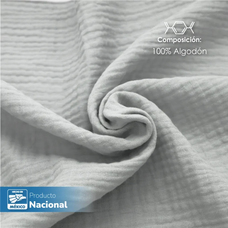 Servilleta Muselina 43x43 cm Gris