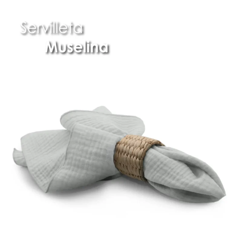 Servilleta Muselina 43x43 cm Gris