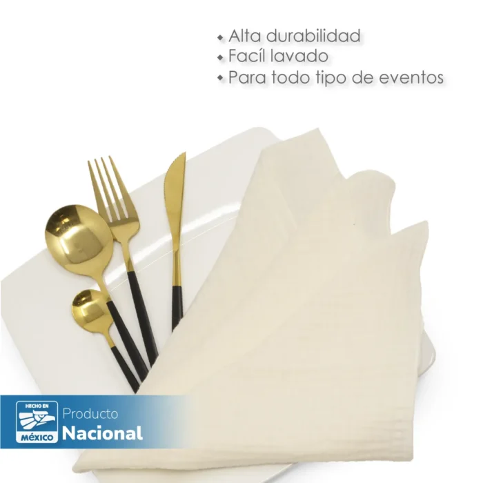 Servilleta Muselina 43x43 cm Hueso