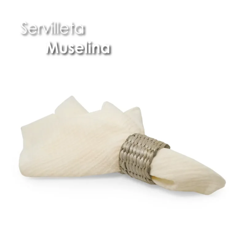 Servilleta Muselina 43x43 cm Hueso