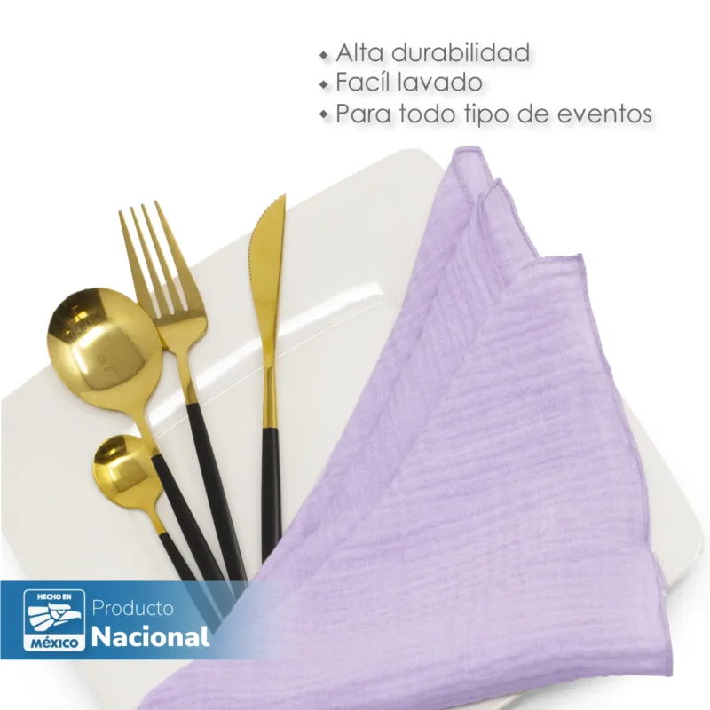 Servilleta Muselina 43x43 cm Lila