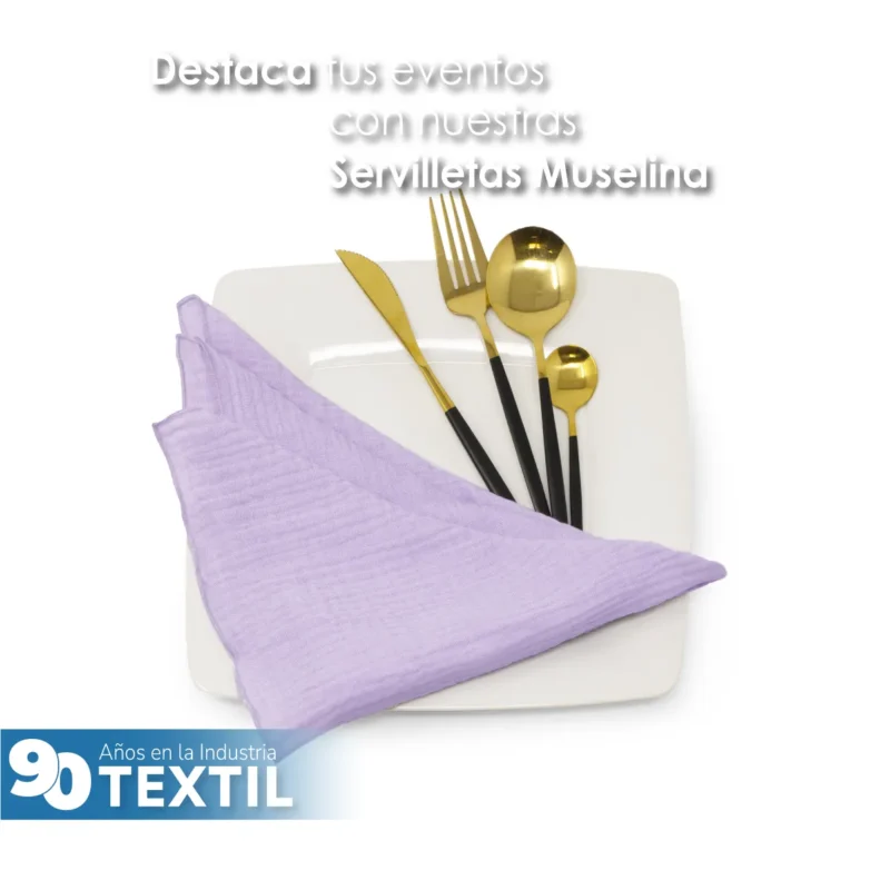 Servilleta Muselina 43x43 cm Lila