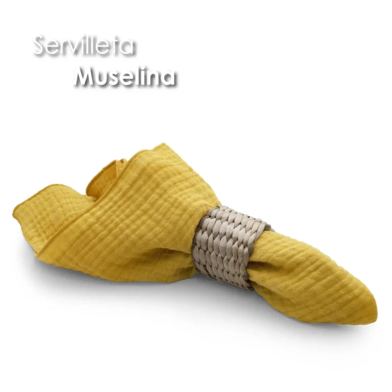 Servilleta Muselina 43x43 cm Mostaza