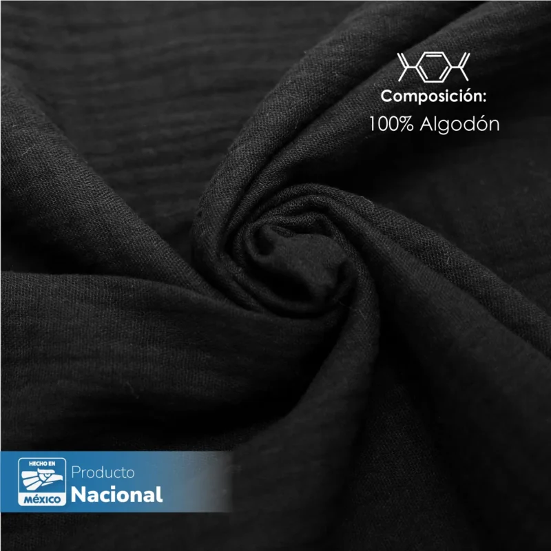 Servilleta Muselina 43x43 cm Negro