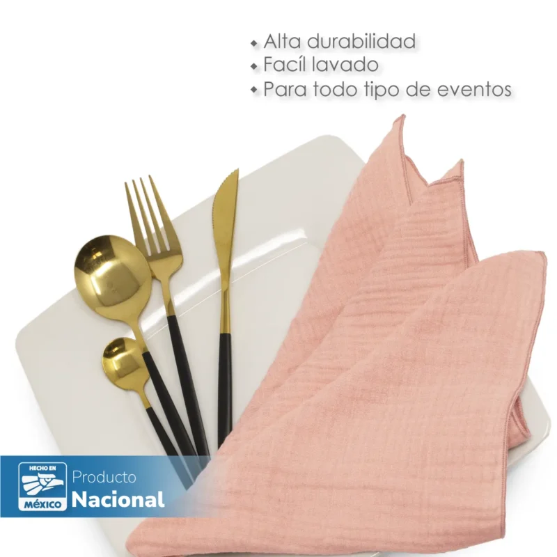 Servilleta Muselina 43x43 cm Palo de Rosa
