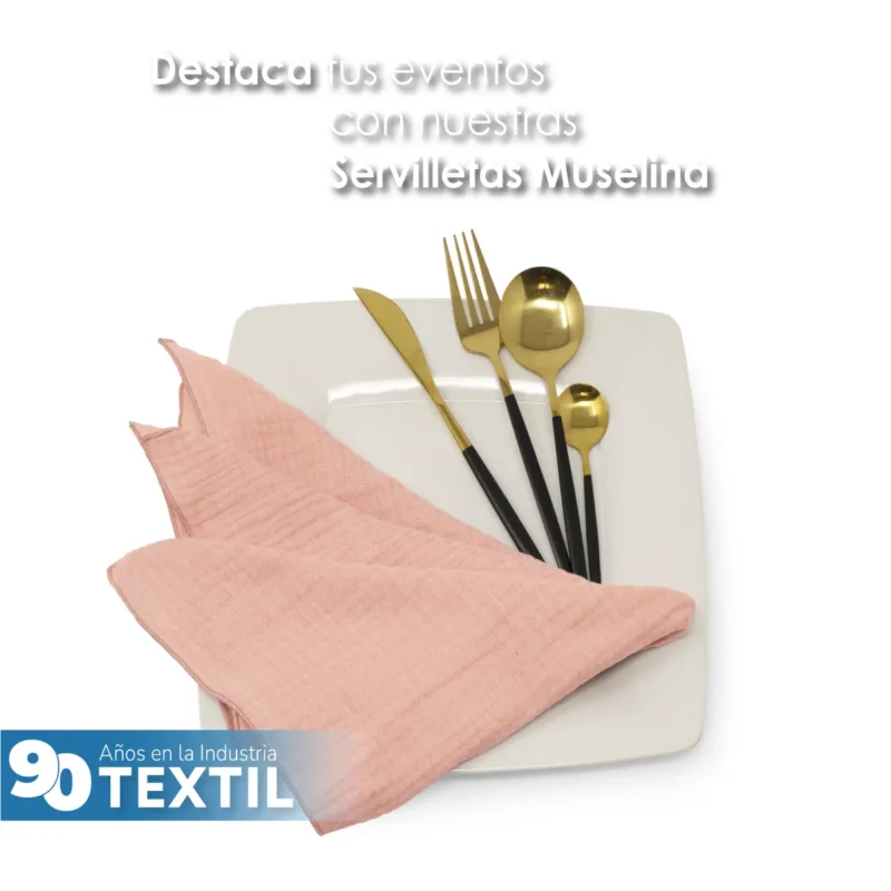 Servilleta Muselina 43x43 cm Palo de Rosa
