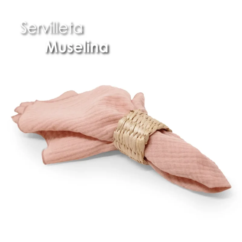 Servilleta Muselina 43x43 cm Palo de Rosa